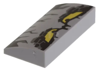 LEGO Pendenza curvo 2 x 4 x 2/3 con modello Occhi…