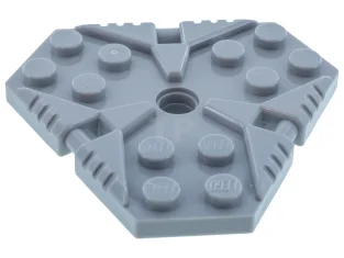 LEGO Plate, Modified 6 x 6 Hexagonal with Pin Hole