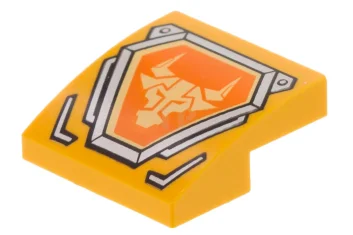 LEGO Slope 2 x 2 x 2/3 Curved with Bull Pattern