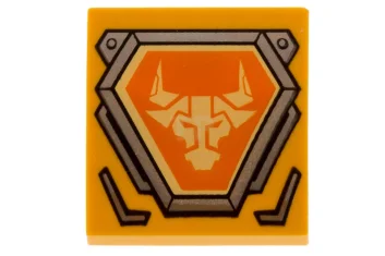 LEGO Slope 2 x 2 x 2/3 Curved with Bull Pattern