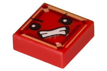 LEGO Fliese 1 x 1 mit Wutgesicht-Muster (Kryptomit)