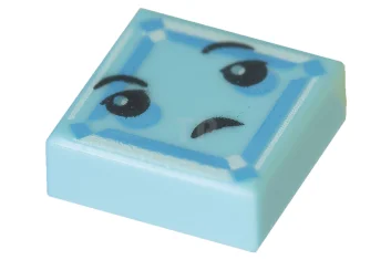 LEGO Fliese 1 x 1 mit Gesicht mit Stirnrunzel-Muster (Kryptomit)