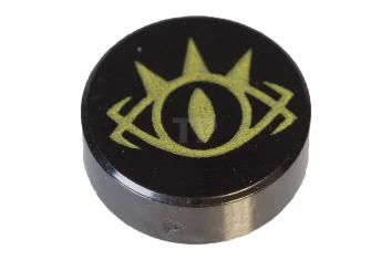 LEGO Tile 1 x 1 Round with Eye Pattern (Goblin King)