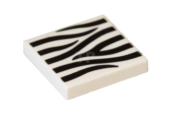 LEGO Tile 2 x 2 with Zebra Stripes Pattern