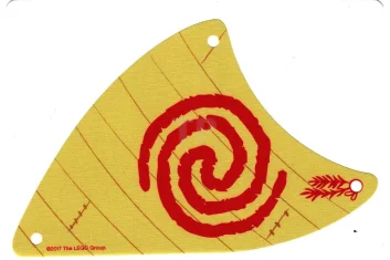 LEGO Cloth Sail Triangular with Red Spiral Swirl Pattern
