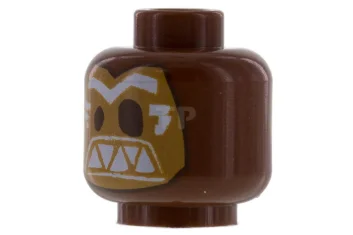 LEGO Head Minifig with Alien Mask Pattern (Kakamora)