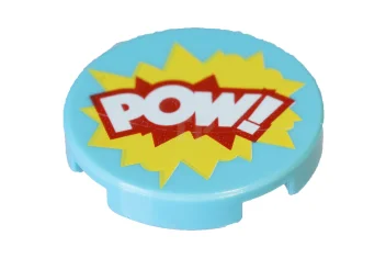 LEGO Tegel 2 x 2 Rond met onderkant O en 'POW!…