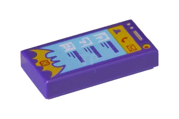 LEGO Tile 1 x 2 with Smartphone Pattern