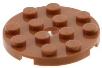 LEGO Plaat, rond 4 x 4 met gat