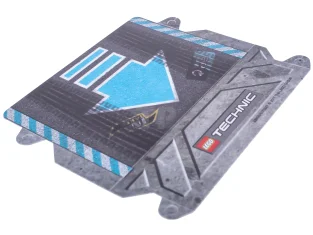 LEGO Paper, Cardboard Ramp with Medium Azure Arrow and Chevrons Pattern…
