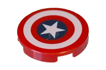 LEGO Fliese 2 x 2 Rund mit unterem O und Captain…