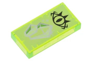 LEGO Tile 1 x 2 with Goblin Eye Pattern