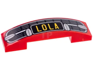 LEGO Pendenza curvo 4 x 1 - Doppio con motivo della…