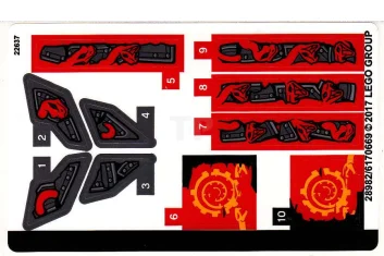 LEGO Sticker for Set 70624