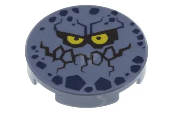 LEGO Tegel 2 x 2 Rond met O-onderkant en Bouldron oppervlak