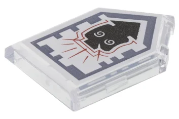 LEGO Tile 2 x 3 Pentagonal with Nexo Power Shield Pattern…