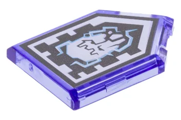 LEGO Tile 2 x 3 Pentagonal with Nexo Power Shield Pattern…