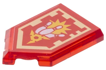 LEGO Tile 2 x 3 Pentagonal with Nexo Power Shield Pattern…