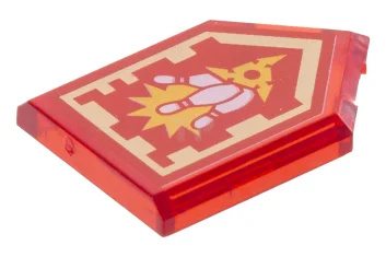LEGO Tile 2 x 3 Pentagonal with Nexo Power Shield Pattern…