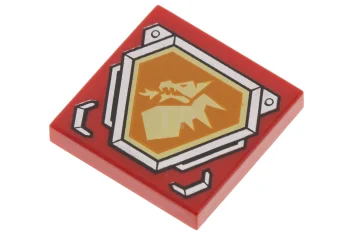 LEGO Tile 2 x 2 with Dragon Head Pattern