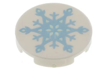 LEGO Tile 2 x 2 Round with Bottom O and Snowflake…