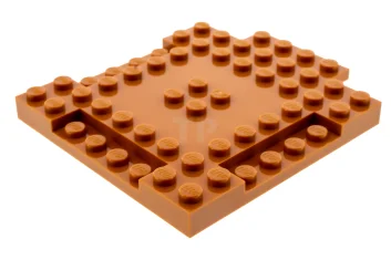 LEGO Baksteen, aangepast 8 x 8 met 1 x 4 inkepingen…