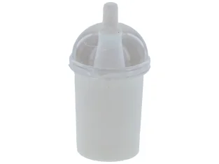 LEGO Minifig, Utensil Cup, Dome Lid Cup and Straw with Trans-Clear…