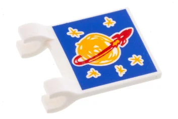 LEGO Bandiera 2 x 2 quadrata con logo spaziale classico disegnato…