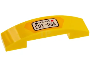 LEGO Pendenza curvo 4 x 1 - Doppio con motivo della…