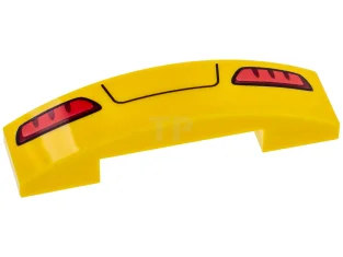 LEGO Slope Curved 4 x 1 - Double with Taillights Pattern