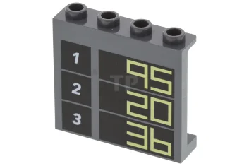 LEGO Pannello 1 x 4 x 3 con supporti laterali e…