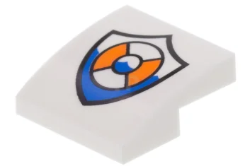 LEGO Pendenza 2 x 2 x 2/3 curvo con il logo…