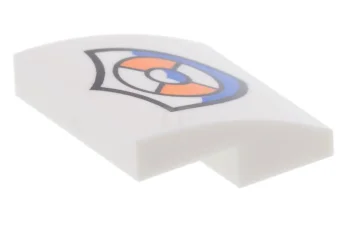 LEGO Pendenza 2 x 2 x 2/3 curvo con il logo…