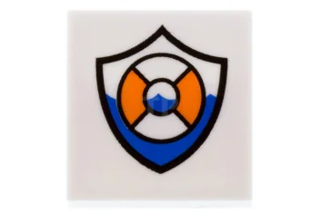 LEGO Pendenza 2 x 2 x 2/3 curvo con il logo…