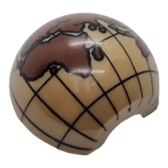 LEGO Emisfero cilindrico 2 x 2 con ritaglio con Europa, Africa,…