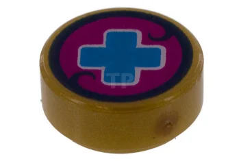 LEGO Tegel 1 x 1 Rond met Kruispatroon