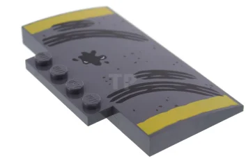 LEGO Slope, Curved 5 x 8 x 2/3 with Skidmarks Pattern