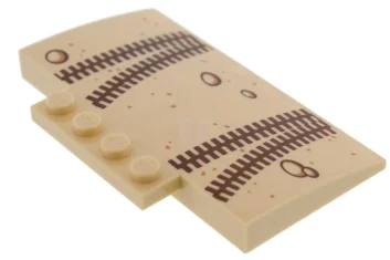 LEGO Pendenza 5 x 8 x 2/3 curvo con 4 borchie…