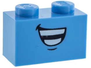 LEGO Brick 1 x 2 with Smile Pattern (Guido)