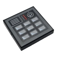 LEGO Tile 2 x 2 Inverted with Keypad Pattern