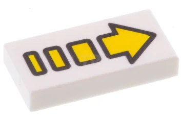 LEGO Fliese 1 x 2 mit Pfeil-Muster