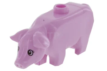 LEGO Pig with Black and White Eyes