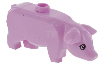 LEGO Pig with Black and White Eyes