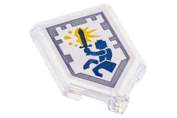 LEGO Tile 2 x 3 Pentagonal with Nexo Power Shield Pattern