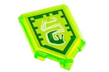 LEGO Tile 2 x 3 Pentagonal with Nexo Power Shield Pattern