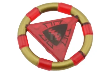 LEGO Ring met middelste driehoek met gouden banden en haaienpatroon (Atlantis…