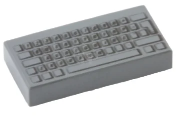 LEGO Tile 1 x 2 with Computer Keyboard Pattern