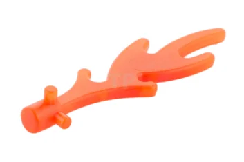 LEGO Wave Rounded with Base Pins (Castle Dragon Flame, Seaweed, Water)