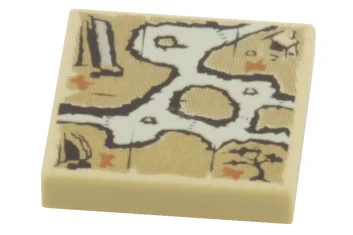 LEGO Tile 2 x 2 with Map Pattern