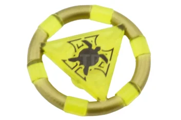 LEGO Ring with Center Triangle with Gold Bands and Turtle Pattern…